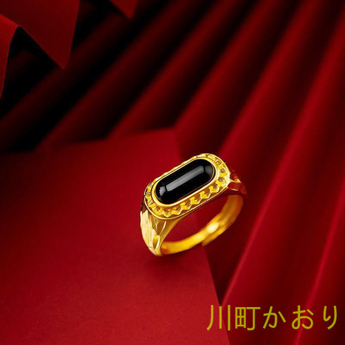 24K「美品」999純金メンズサドルオープンリング  2色のオプション0122 品質保証』24K 美品 999純金メンズサドルオープンリング 2色の