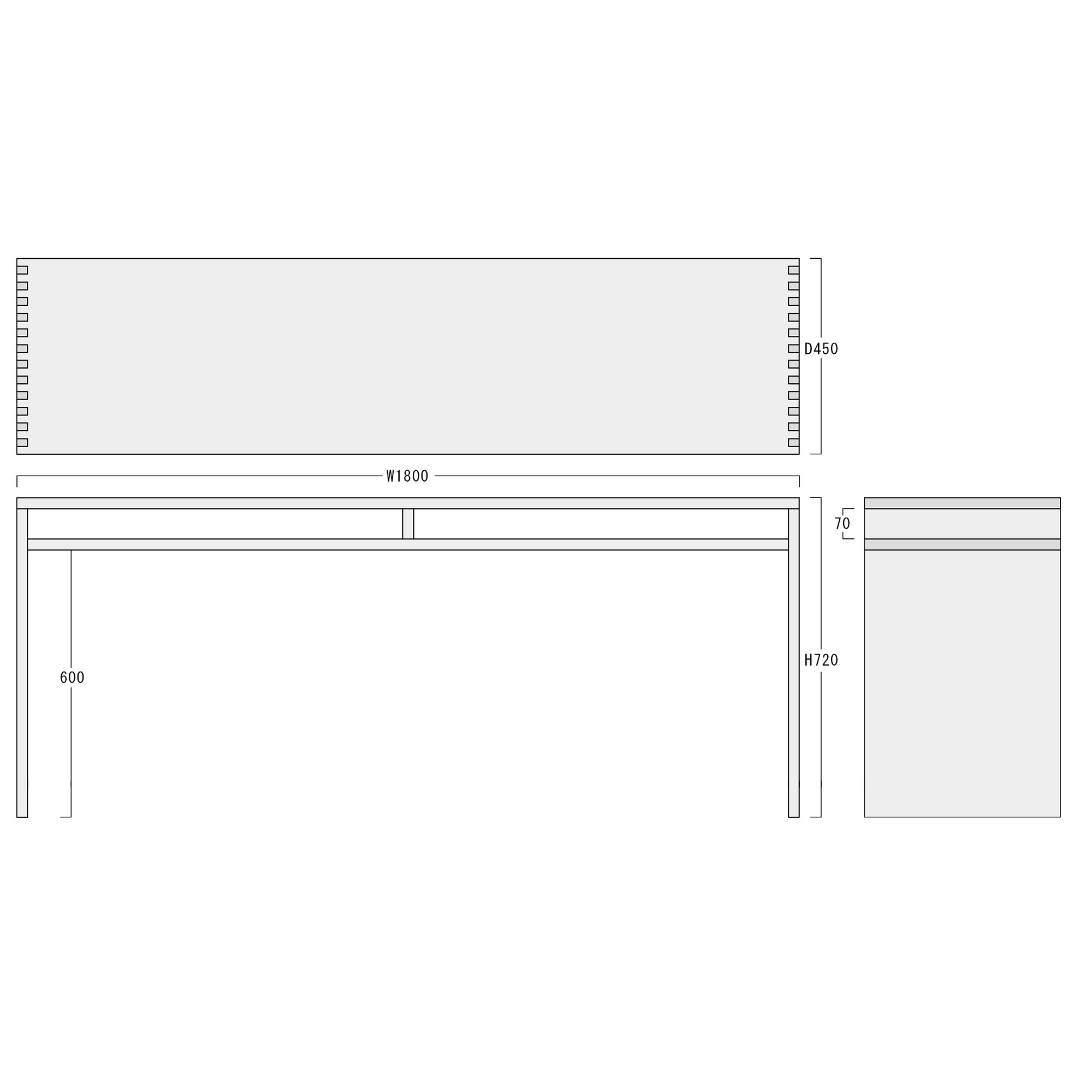 カウンターテーブル／ダークブラウン