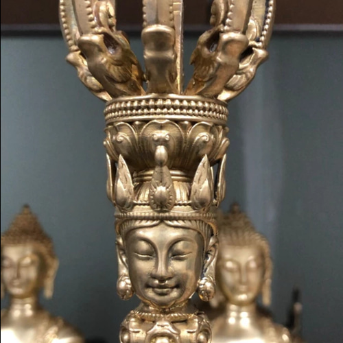 チベット密教法器 鐘 九鈷杵 金剛鈴 金剛杵セット 真鍮製 その他アート