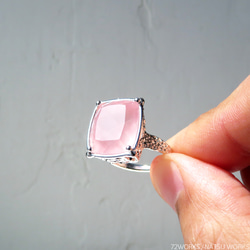 ローズクォーツ リング / Rose Quartz Ring 7枚目の画像