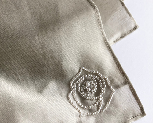 アンティーク オルレア スカラップフリル 花輪アイレット刺繍