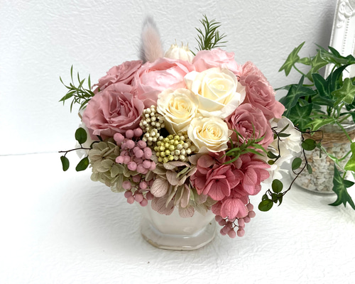 プリザーブドフラワー♡くすみピンク＆グリーン fit=scale-down,w=1200