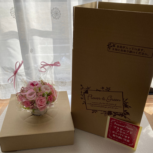 プリザーブドフラワー　くすみピンク　アレンジメント　くすみカラー 3fd6c679d5f1a82f746ce2e72679f6