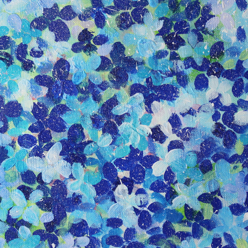 原画】紫陽花 III 約227×227mm （SSMサイズ）キャンバス 送料