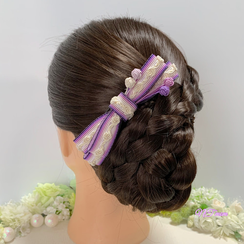 夜会巻きコーム、リボンバレッタ 夜会巻きコーム 3タイプセット インナーコーム ヘアアレンジ