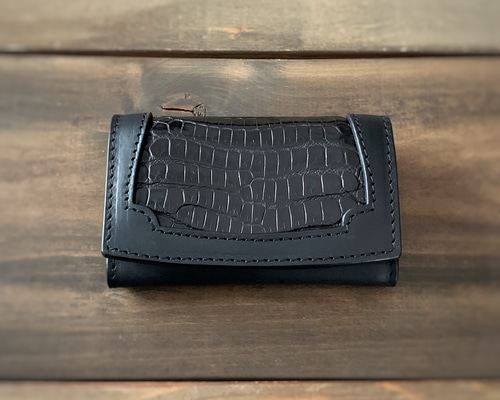 レア　ゼルパリ クロコダイル　名刺入れ　ブラック×グレー レア ゼルパリ クロコダイル 名刺入れ ブラック×グレー 楽天市場