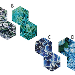 影を落とす 写真をプリントしたクリアデザイン　イヤーアクセサリー　紫陽花　Lサイズ 5枚目の画像
