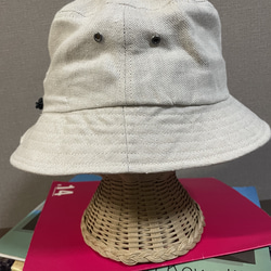 fear&desire linen logo bucket hat beige 6枚目の画像