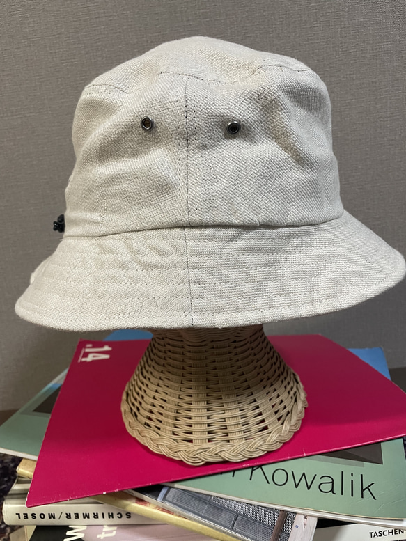 fear&desire linen logo bucket hat beige 6枚目の画像