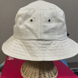 fear&desire linen logo bucket hat beige 3枚目の画像