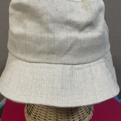 fear&desire linen logo bucket hat beige 2枚目の画像