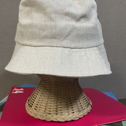 fear&desire linen logo bucket hat beige 1枚目の画像