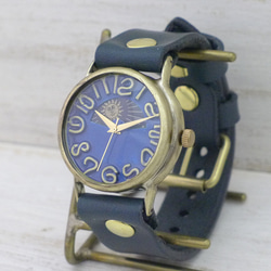 &quot;JSB-S&amp;M&quot; 藍色錶盤 36 毫米黃銅 Sun&amp;Moon 手工手錶 [JUM38S&a 第3張的照片