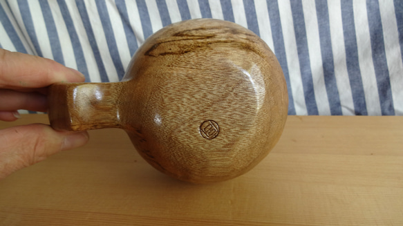 　古木のクスの一木彫りコーヒーカップ 10枚目の画像