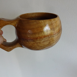 　古木のクスの一木彫りコーヒーカップ 11枚目の画像