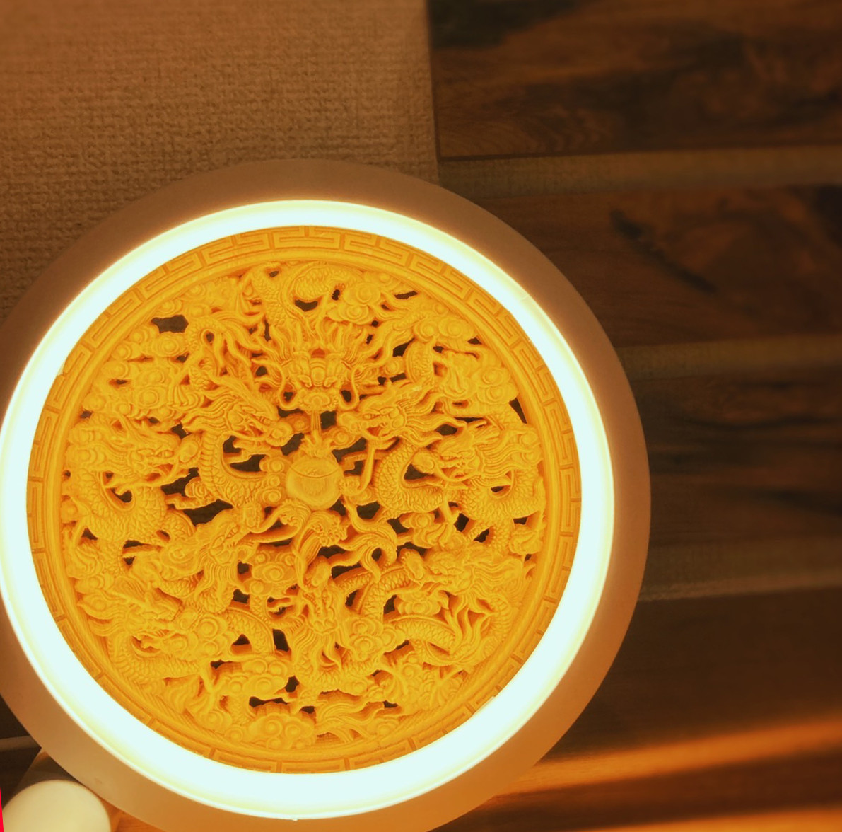 九龍戯珠 参次元ランプ『煌』タッチセンサー（無段階調整） 両面透かし彫