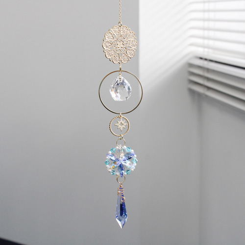 サンキャッチャー スワロフスキー レイジアント76mmブルーAB サンキャッチャー スワロフスキー レイジアント76mmブルーAB