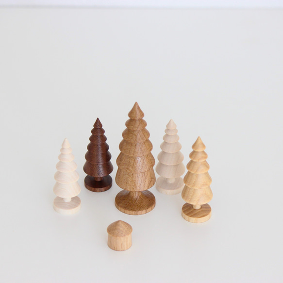 家と木の置物　6点セット 2枚目の画像