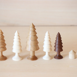 家と木の置物　6点セット 5枚目の画像