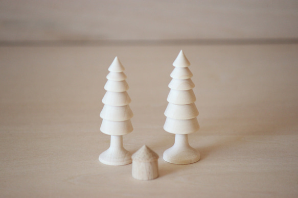 家と木の置物　6点セット 8枚目の画像