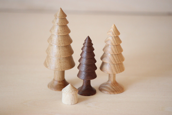 家と木の置物　6点セット 9枚目の画像