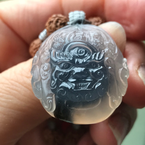 ゴビ石−876 ゴビ瑪瑙石彫刻『大黒天』