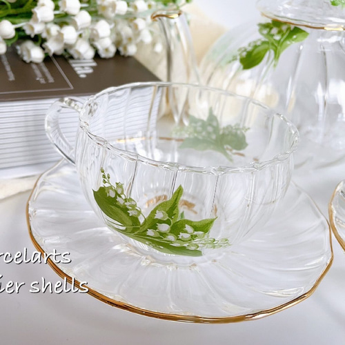 鈴蘭のガラスティーセット ポット・急須 Atelier shells 通販 13830775