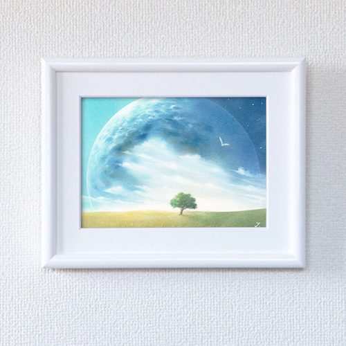 パステル画 原画作品 ～風の星 Ⅱ～ (額装品)【送料無料】 絵画 Junko  