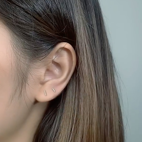 Pt950❤️T字型 T pierce シンプルラインピアススティックT棒純 Pt950❤️T字型 T pierce シンプルラインピアススティックT棒純