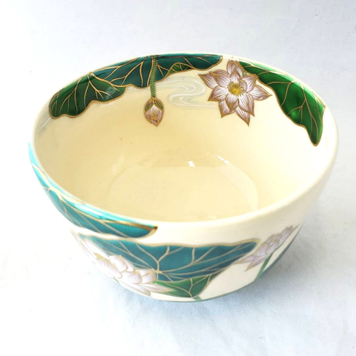 蓮の花 初夏の抹茶盌 茶碗・めし碗 陶彩 花と風 通販 13831375