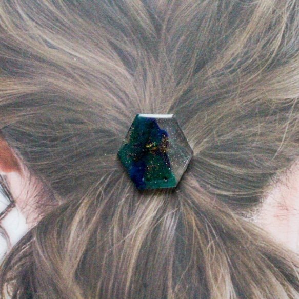 ペイントヘアゴム【SEA】 プラバン レジン 海 夏アクセサリー ヘアゴム 