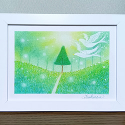 パステルアート 木漏れ日と希望の木 パステル画原画 絵画 T's Arts