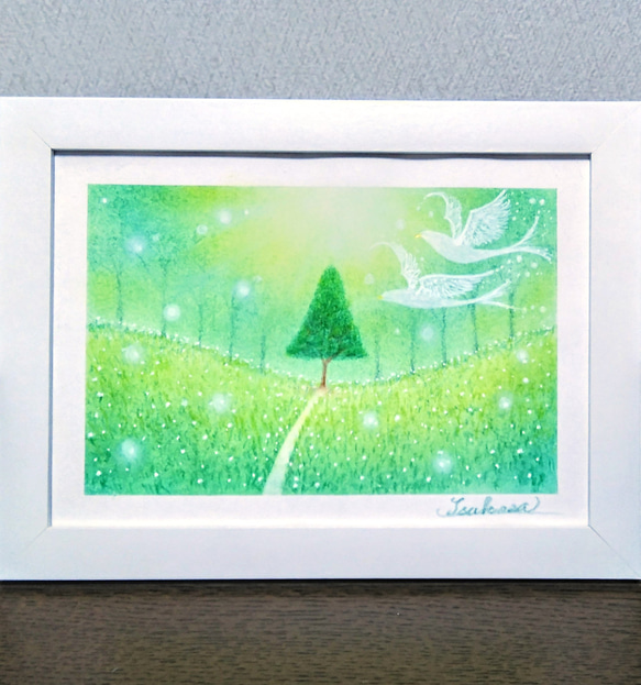 パステルアート 木漏れ日と希望の木 パステル画原画 絵画 T's