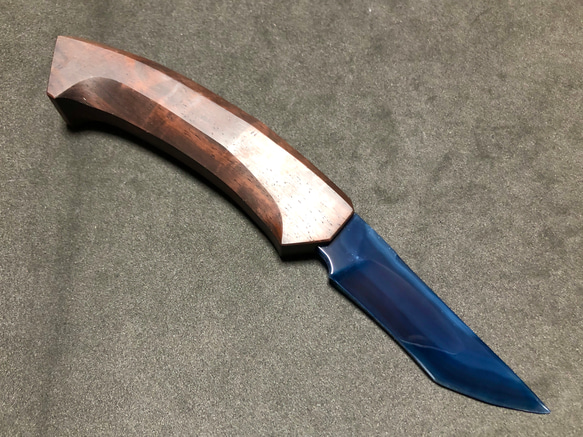 鉱石ナイフ　青3 （瑪瑙　メノウ） 鉱石ナイフ 青3 （瑪瑙 メノウ）（鉱石ナイフ 白瑪瑙(アゲート)）