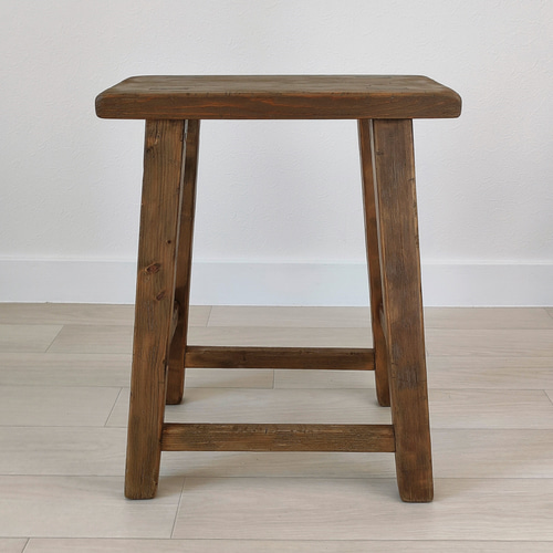 ヴィンテージ風 古家具みたいな木製スツール 椅子（チェアー