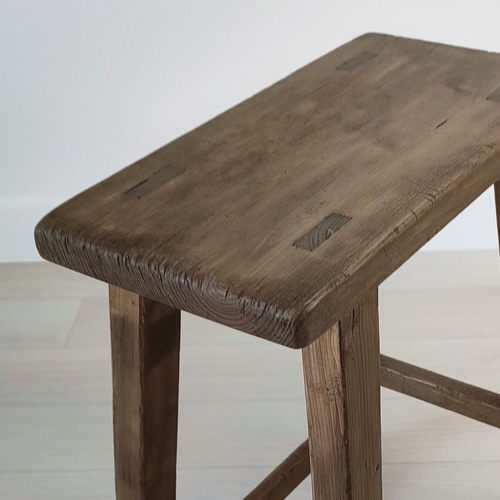 ヴィンテージ風 古家具みたいな木製スツール 椅子（チェアー