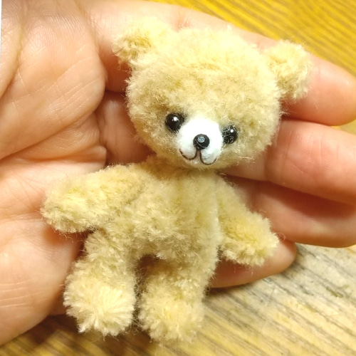 テディベア ミニチュア 作家様 ちびくまちゃんとちびうさちゃんのセット♪ ミニテディベア・ちびくまちゃんとちびうさちゃん トランテアン