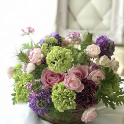 ミモザのハーフリース ドライフラワー Dimanche flower&craf