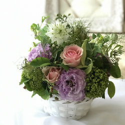 ミモザのハーフリース ドライフラワー Dimanche flower&craf