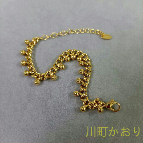 品質保証』18 K金復古ブレスレット霊動珠個性ブレスレット バングル  