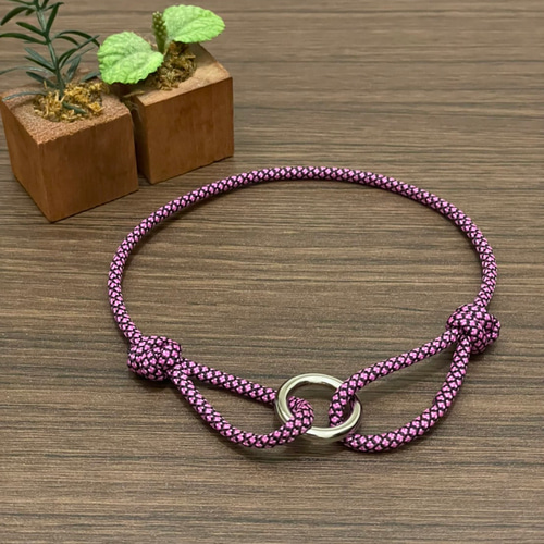 ○サイズ調整可○シンプル‼︎パラコード☆リング付チョーカー 全8色