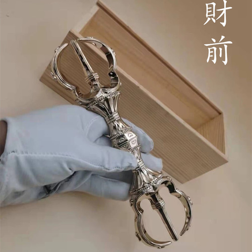 チベット密教法器 弘法大師 三鈷杵 愛心杵 金剛杵 真鍮製 vajra 23cm