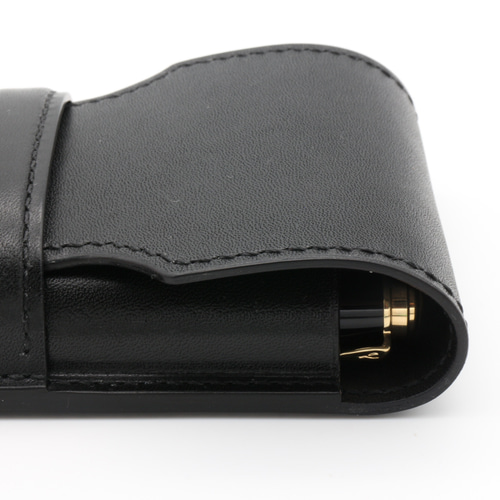 モンブランペンケース3本入り MONTBLANC（筆記具、時計） モンブラン レザーペンケース 3本差