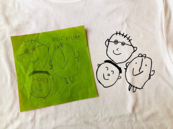 【還暦・長寿祝い】お孫ちゃんの絵でオリジナルTシャツ！ 3枚目の画像