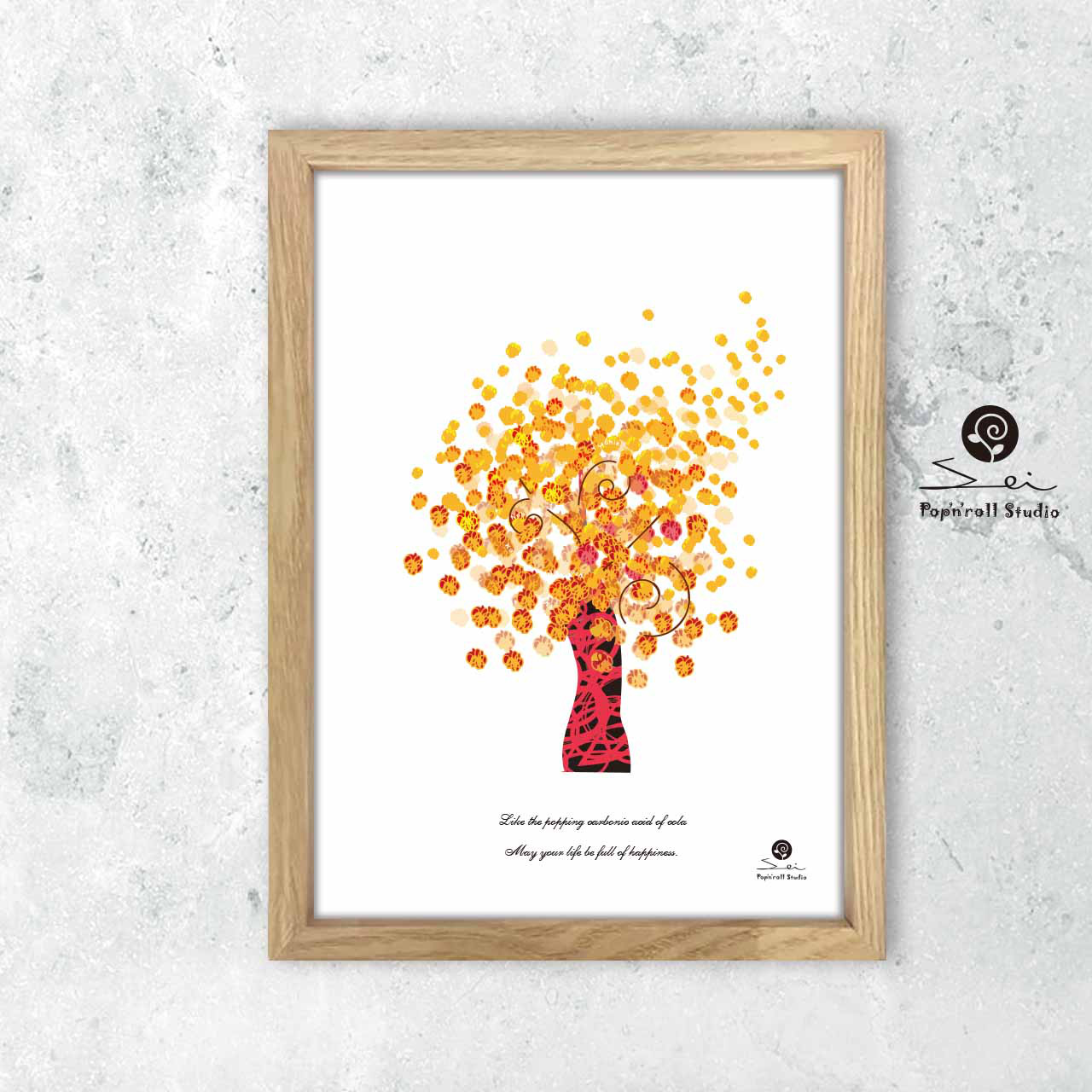 イラスト　ポスター　アート　seiで検索　誕生日　結婚祝い　新築祝い　ファンシー　植物　ｃ-57