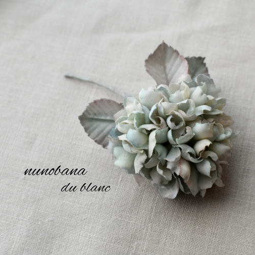 フランス アンティーク パウダーブルーのデイジーの花冠 布花