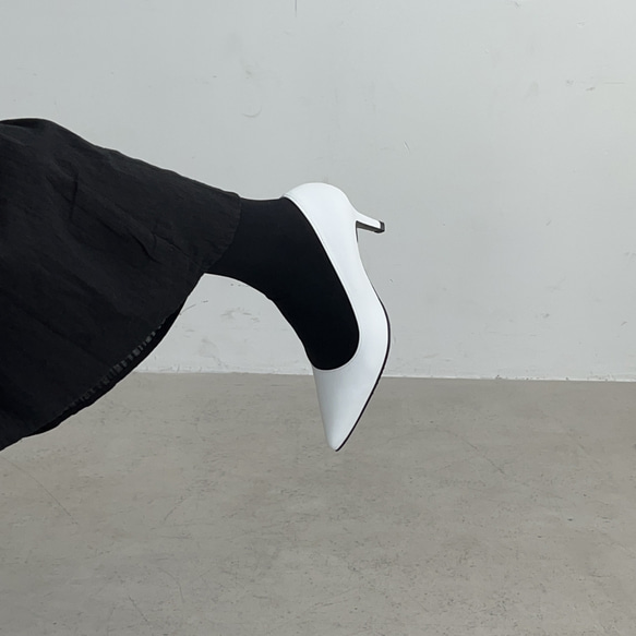 [大韓民国の手作り靴]  ベーシック·スティレット /White 5枚目の画像