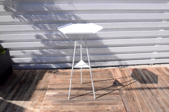 ＊蛯原様専用ページ＊　Tripod table - Steeltop High　天板50cm 3枚目の画像