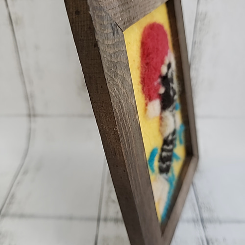 羊毛フェルト 羊毛フェルト 額縁の中の鯉 k00762 フォトフレーム・写真