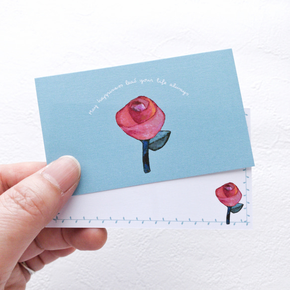 メッセージカード封筒セット（レトロ薔薇） 5枚目の画像